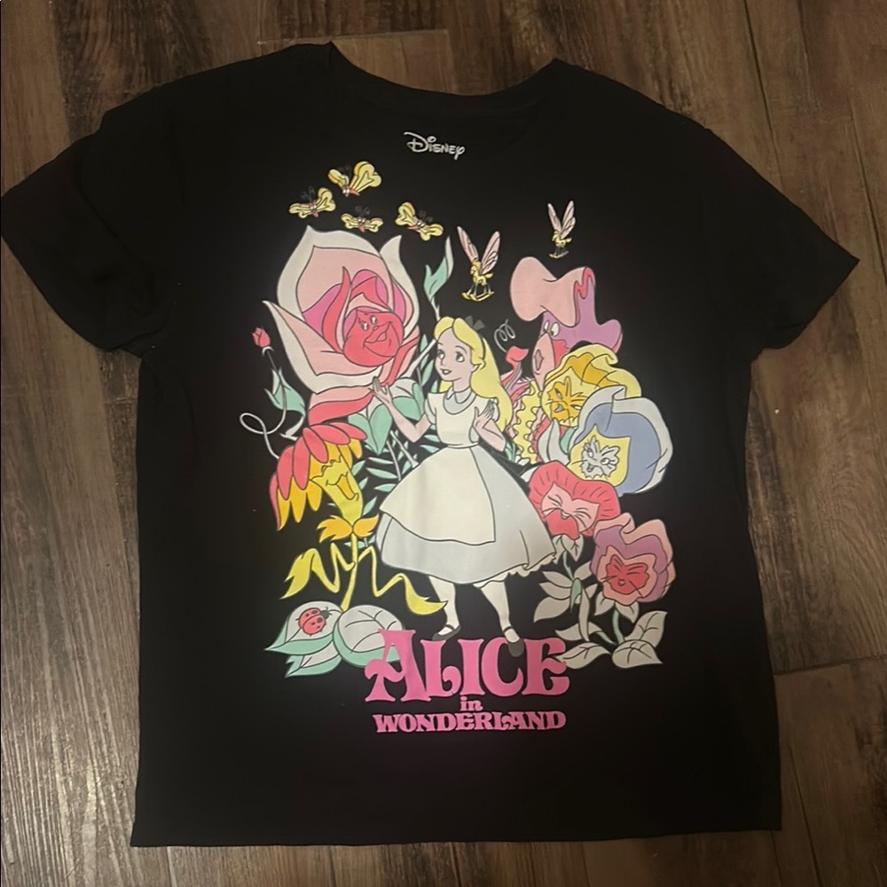 Disney Alice in Wonderland Black Kids T-Shirt